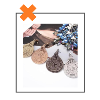 Druppelvormige gouddraad dichte ringen oorbellen 